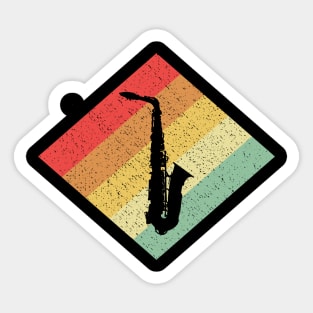 Retro Vintage 80s Saxophone Gift For Saxophonists Sticker